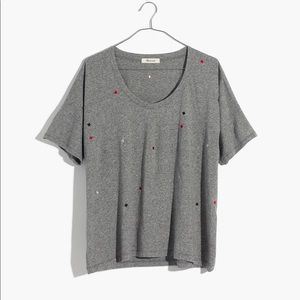 [NWT] Madewell Embroidered U-Neck Tee